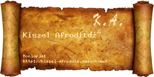 Kiszel Afrodité névjegykártya